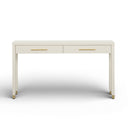 Dani 54" Cream Faux Shagreen 2-Drawer Console Table