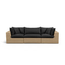 Cali 120" Black Performance Fabric & Wicker Outdoor Sofa by TOV Furniture, view 7