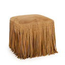 Daphne Square Suede Fringe Ottoman by TOV Furniture, view 20