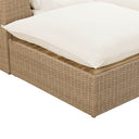 Cali 4-Piece Cream Performance Fabric & Wicker Outdoor Sectional by TOV Furniture, view 8