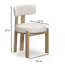 Odessa 33" Off-White Performance Dining Chair by TOV Furniture, view 7