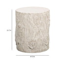 Fawn Driftwood Concrete Indoor/Outdoor Side Table by TOV Furniture, view 4