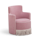 Passe Tasseled Velvet Swivel Accent Chair by TOV Furniture