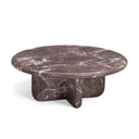 Juju 2-Piece Red Levanto Faux Marble Indoor/Outdoor Nesting Coffee Table Set by TOV Furniture, view 8