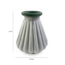 Shell Seafoam Green Glass Vase by TOV Furniture, view 3