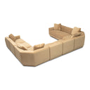 Perry 8-Piece Tan Modular Large U-Sectional by TOV Furniture, view 4