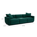 Perry Deep Green Modular Sofa (96"-124") by TOV Furniture, view 5