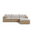 Cali 4-Piece Grey Performance Fabric & Wicker Outdoor Sectional by TOV Furniture, view 8