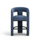 Malone Denim Blue Performance Chenille Counter Stool