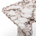 Janice 61" Faux Breccia Marble Console Desk by TOV Furniture, view 6