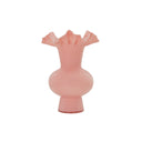 Spackle Ruffled Pink Glass Vase (12"-18") by TOV Furniture