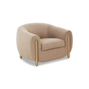 Lina Cafe Au Lait Performance Velvet Accent Chair by Inspire Me! Home Decor