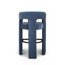 Malone Denim Blue Performance Chenille Bar Stool