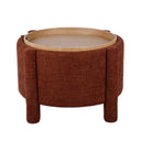 Bellamy Railroad Chenille Storage Stool With Reversible Tray Top by TOV Furniture, view 9
