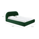Bara Forest Green Performance Velvet Bed by TOV Furniture, view 10