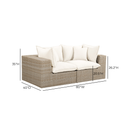 Cali 80" Performance Fabric & Wicker Outdoor Loveseat by TOV Furniture, view 7