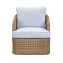 Axel Blue Boucle Outdoor Accent Chair