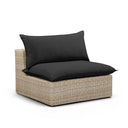 Cali Performance Fabric & Wicker Outdoor Armless Chair by TOV Furniture, view 6