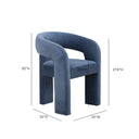 Malone Denim Blue Performance Fabric Dining Chair