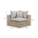 Cali Performance Fabric & Wicker Outdoor Corner Chair by TOV Furniture, view 5