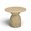 Cynthia Light Emperador Faux Marble Indoor/Outdoor Side Table