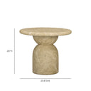 Cynthia Light Emperador Faux Marble Indoor/Outdoor Side Table