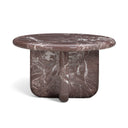 Juju 2-Piece Red Levanto Faux Marble Indoor/Outdoor Nesting Coffee Table Set by TOV Furniture, view 3