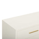 Dani 62" Cream Faux Shagreen 6-Drawer Dresser
