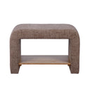 Alvie Railroad Chenille Storage Side Table by TOV Furniture, view 6