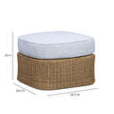 Axel Blue Boucle Outdoor Ottoman