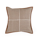 Kora 20" Brown Cotton Jute Throw Pillow