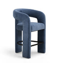 Malone Denim Blue Performance Chenille Counter Stool