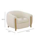 Lina Cream Performance Linen Accent Chair by Inspire Me! Home Decor