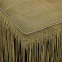 Daphne Square Suede Fringe Ottoman by TOV Furniture, view 9