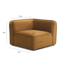 Travie Honey Modular Corner Chair by TOV Furniture, view 4