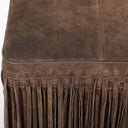 Daphne Square Suede Fringe Ottoman by TOV Furniture, view 15