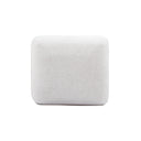 Arezza Stone White Contract-Grade Basketweave Chenille Ottoman