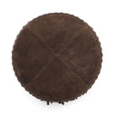 Daphne Round Suede Fringe Ottoman by TOV Furniture, view 10