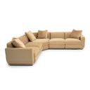 Perry 5-Piece Tan Modular L-Sectional by TOV Furniture, view 2