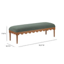 Oodle 56.5" Performance Vegan Mohair Bench