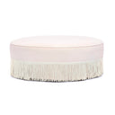 Tassy Tasseled Round Ottoman by TOV Furniture