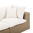 Cali 120" Cream Performance Fabric & Wicker Outdoor Sofa by TOV Furniture, view 5