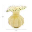 Gourd Ruffled Yellow Glass Vase by TOV Furniture, view 3