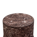 Cilla Red Faux Levanto Marble Indoor/Outdoor Concrete Side Table