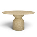 Cynthia 54" Light Emperador Faux Marble Indoor/Outdoor Dining Table