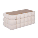 Anita 39" Faux Shearling Storage Bench With Reversible Tray Top by TOV Furniture, view 5
