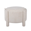 Bellamy Railroad Chenille Storage Stool With Reversible Tray Top by TOV Furniture, view 2