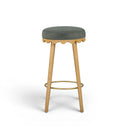 Oodle Green Performance Vegan Mohair Natural Bar Stool
