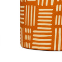 Lucy Rust Orange Tribal Print Mushroom Accent Stool