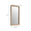 Heidi 43"X78" Upholstered Oversized Floor Mirror